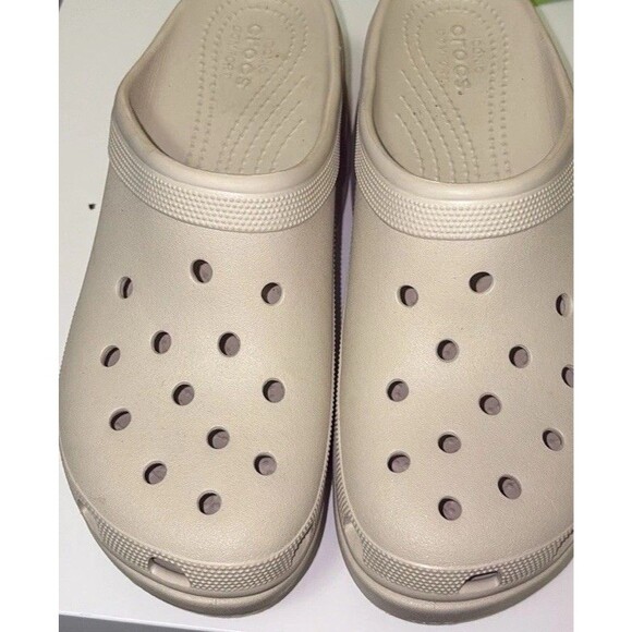 Crocs Siren Clog Bone Men’s 10 Women’s 12 Unisex Slip On Casual High Heel Sandal